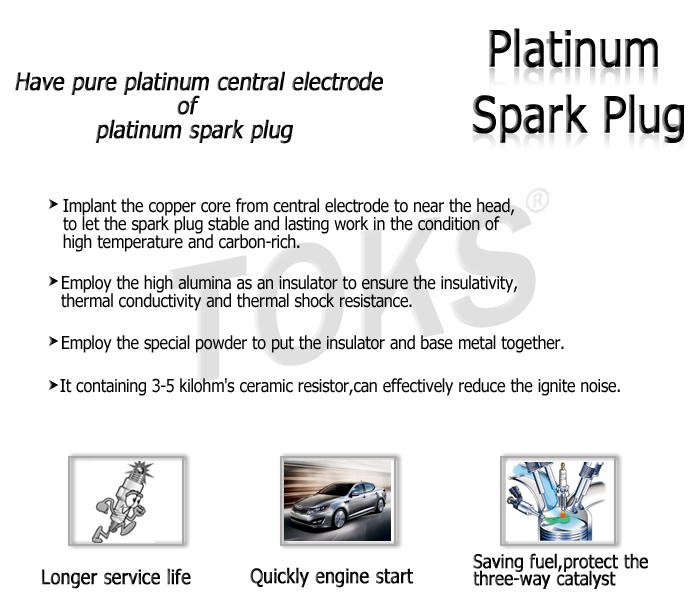 Genuine platinum tipped types spark plug OEM# LZKAR6AP-11 6643 22401-ED815